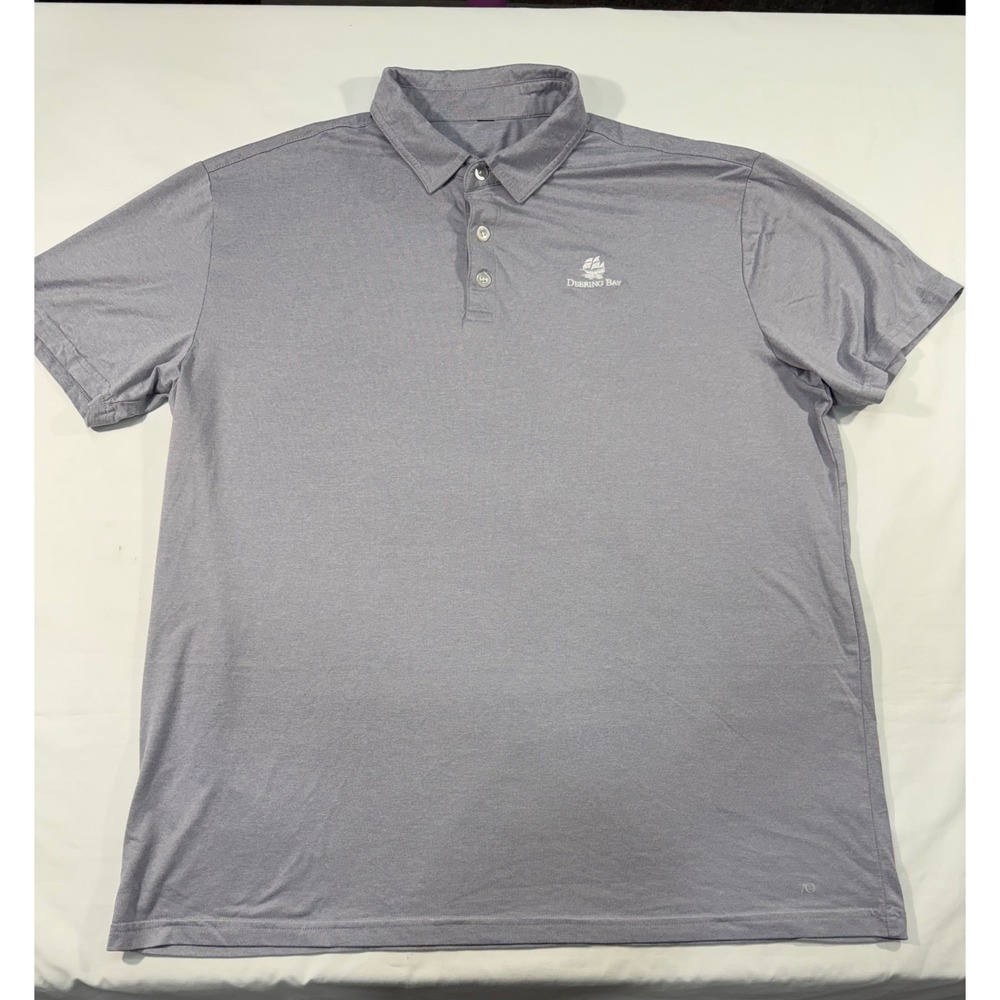 AndersonOrd Deering Bay Country Club Performance Golf Polo Shirt Gray Mens XL